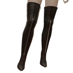 Ikon Elite Black Leather Stiletto Boots