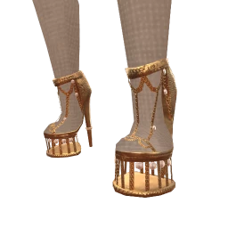 Ikon Elite Gold Chain Pearl Platform Shoes