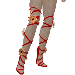 Ikon Red Bronze Strappy Heels