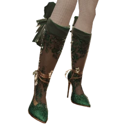 Ikon Elite Glitter Green Lace High Heels