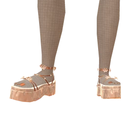 Ikon Elite Nadia Fox White Pearl Flower Flatform Sandals