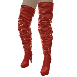 Ikon Elite Scarlet Ruched Thigh-High Boots