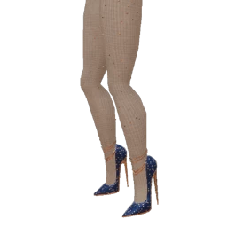 Ikon Elite Regal Blue Gold Strap Stiletto Shoes