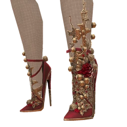 Ikon Elite Red Velvet Festive Heels