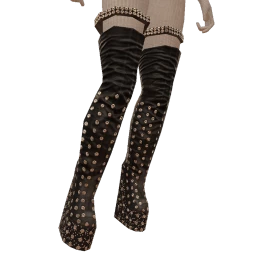 Ikon Elite Black Crystal Luxe Punk Boots