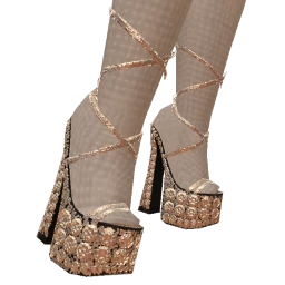 Ikon Elite Black Chunky Diamond Platform Shoes