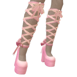 Ikon Elite Pink And Cream Bow Heels