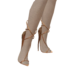 Ikon Elite Gold Strappy Open Toe Stiletto Shoes