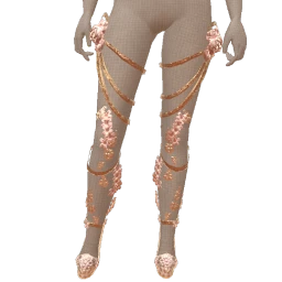 La Haute Couture Pink Lux Leg Chain Heels