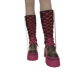 Delirious Cursed Cerise Combat Boots
