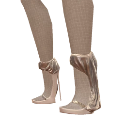 Ikon Elite Silver Silk Draped Couture Stiletto Heels