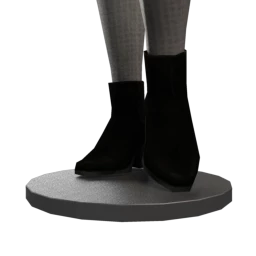 Suede Chelsea Ankle Boots - Black