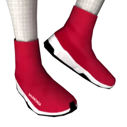 BALENCIAGA - Speed Trainer Burgundy Sneakers