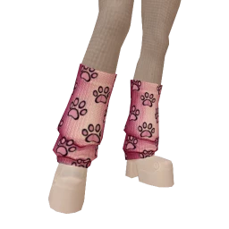 Yume Paw Print Leg Warmer Boots