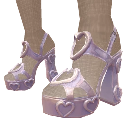Yume Glossy Heart Lilac Sandals