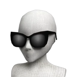 Oversized Cat-Eye Sunglasses - Black