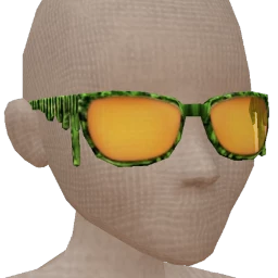 Delirious Glowing Melting Green Sunglasses