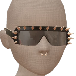 Delirious Spiked Veil Black Sunglasses And Nose Ring Combo