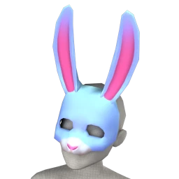 Easter Bunny Half-Mask (Blue)