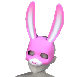 Easter Bunny Half-Mask (Pink)