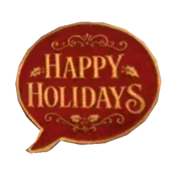 Ikon Elite Happy Holidays Speech Bubble