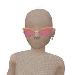 La Haute Couture Pink Tinted Gold Trim Glasses