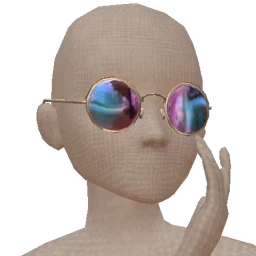 Front Row Reflective Blue Tinted Glasses