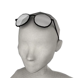 Front Row Simple Round Sunglasses (Black) - Raised