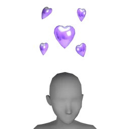 Cosmos Floating Hearts - Purple