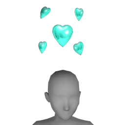 Cosmos Floating Hearts - Turquoise