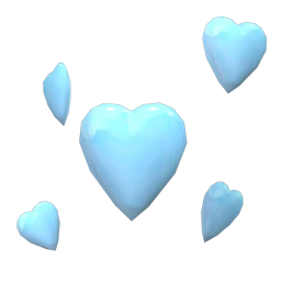 Floating Love Hearts - Blue