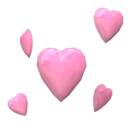 Floating Love Hearts - Pink