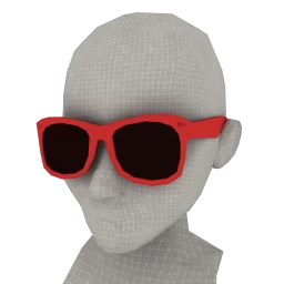 Female Wayfarer Sunglasses - Red