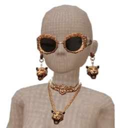 Ikon Elite Gold Leopard Jewels Glasses