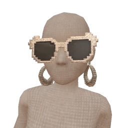 Ikon Pixel Sunglasses And Earrings