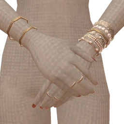 Bijouterie Red Nails With Circles of Intent Jewels