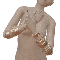 Bijouterie Silver Shine Bracelets, Rings And Blue Mani