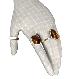Bone Arrow Amber Rings