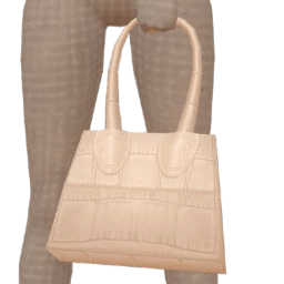 Front Row Crocodile Cream Bag