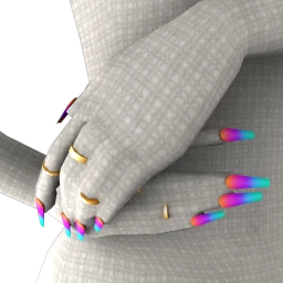 Cloud Nine Synthwave Glow Ring & Nails Set