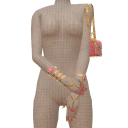 Cloud Nine Pink Pixel Bag And Jewellery