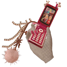 Cloud Nine Hot Pink Flip Phone