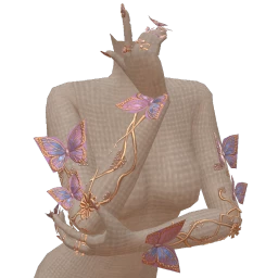 Cloud Nine Violet Butterflies Arm Jewellery