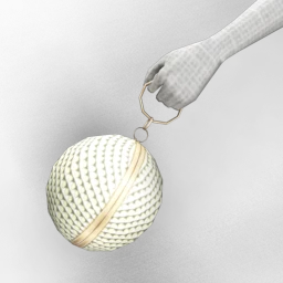 Cloud Nine Golden Cage Clutch