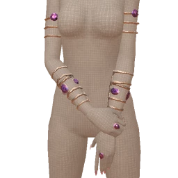 Cloud Nine Purple Diamond Silver Arm Chain