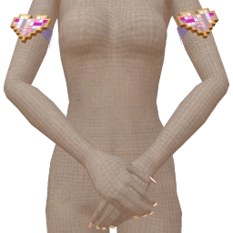 Cloud Nine Pixel Heart Arm Cuffs