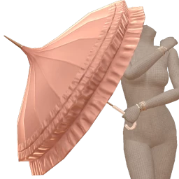 Cloud Nine Pink Frills Umbrella With Matching Mani