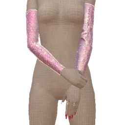 Cloud Nine Pink Diamond Sleeves & Glitter Nails