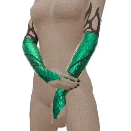 Cosmos Metallic Scales Over The Elbow Gloves