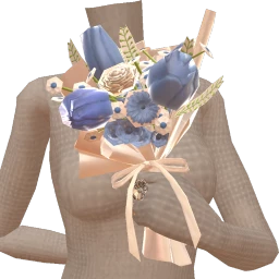 Cosmos Spring Blue Flowers Bouquet